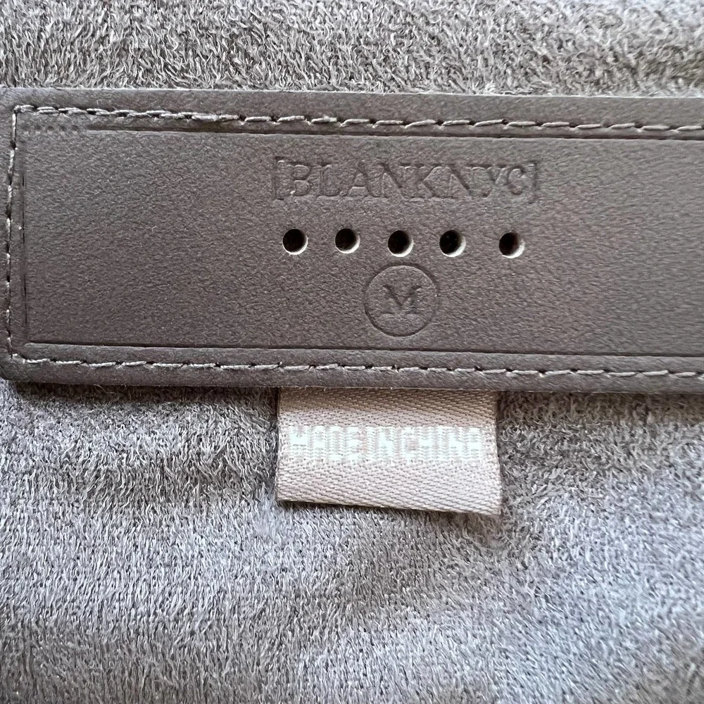 Blank NYC Drape Front Faux Suede Asymmetrical Zip Front Jacket MEDIUM - Picture 8 of 10